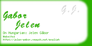 gabor jelen business card